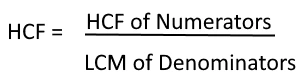 hcf of fractions