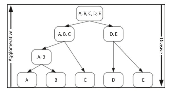 Agglomerative vs divisive clustering